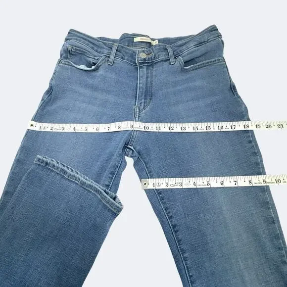 Levis 715 Jeans Slim Boot Women 31x33 Denim Stretch Western Rodeo Hipster Grunge - Picture 12 of 15